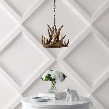 Rudolph Adjustable Resin Antler LED Chandelier